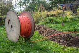 roll of fiber optic cable