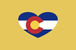 Colorado heart flag